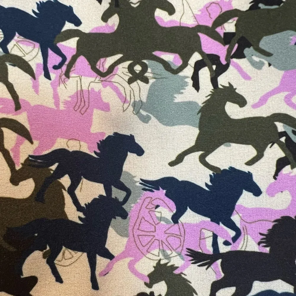 Cowgirl Legend All Over Horse Vest Girls Large Warm Cowgirl Equestrian rodeo